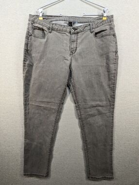 Apt 9 Gray Jeans Size 16 Modern Skinny Leg -0324C99